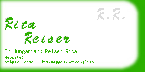 rita reiser business card